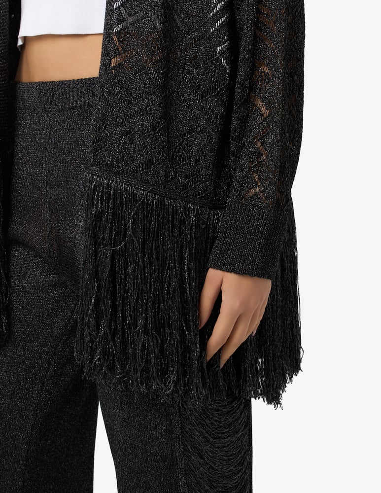 rinascente The Loom Fringed open knit cardigan