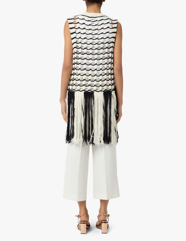 rinascente The Loom Fringed open knit top