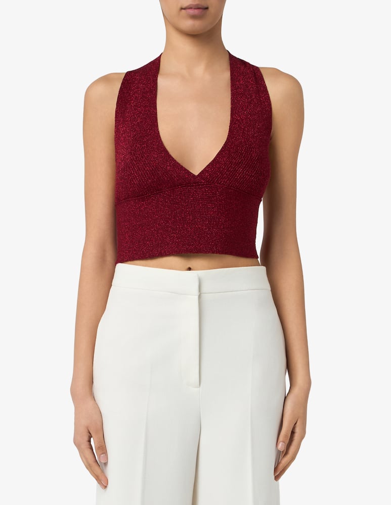 rinascente The Loom Rib knit halterneck top