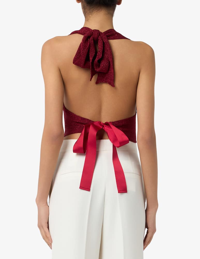 rinascente The Loom Rib knit halterneck top