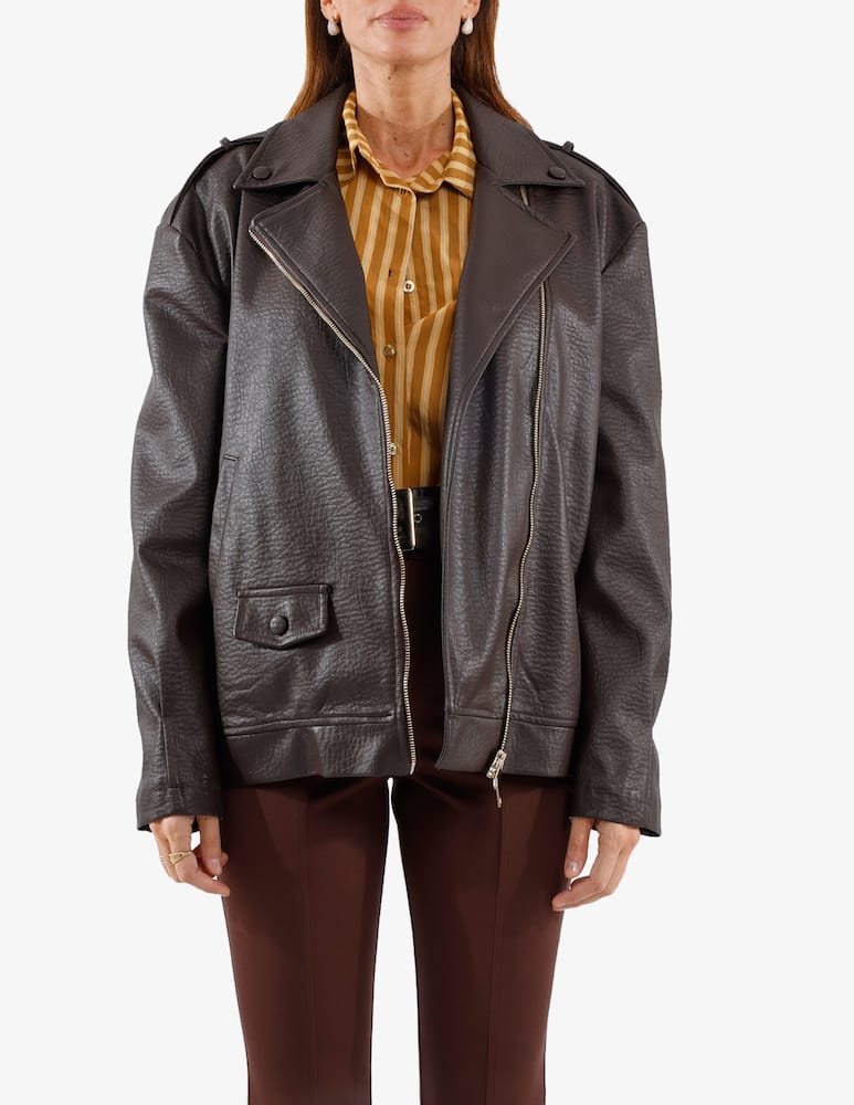 rinascente HAVEONE Biker faux leather jacket