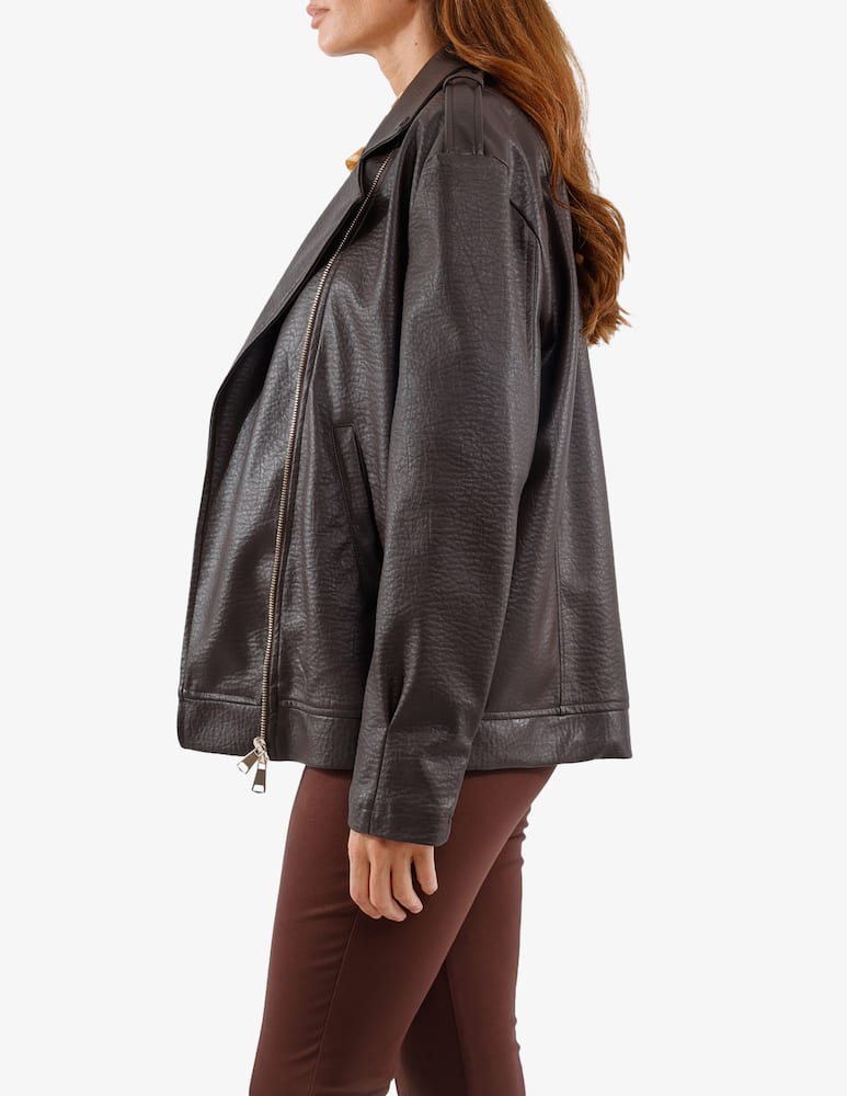 HAVEONE Biker faux leather jacket - picture 4 HAVEONE Biker faux leather jacket - picture 4
