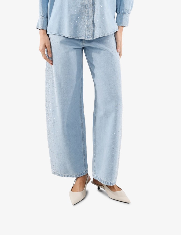 rinascente HAVEONE Bella strass denim trousers