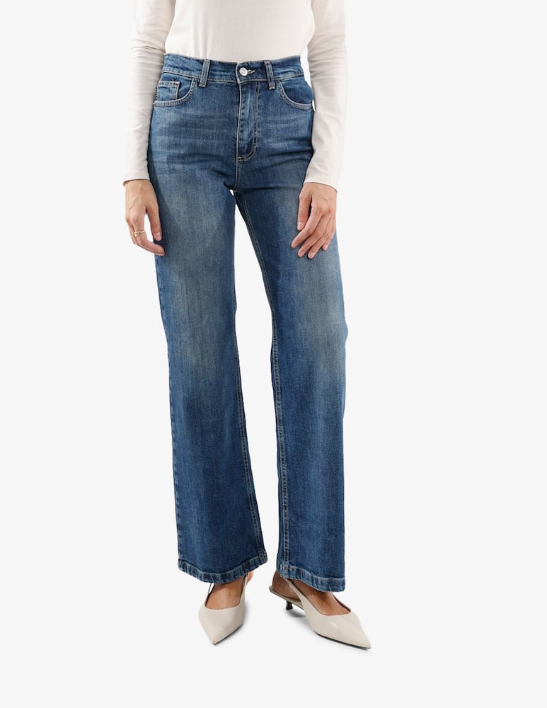 rinascente HAVEONE London denim palazzo trousers