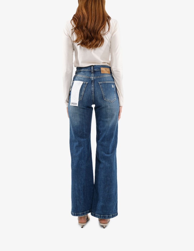 rinascente HAVEONE London denim palazzo trousers
