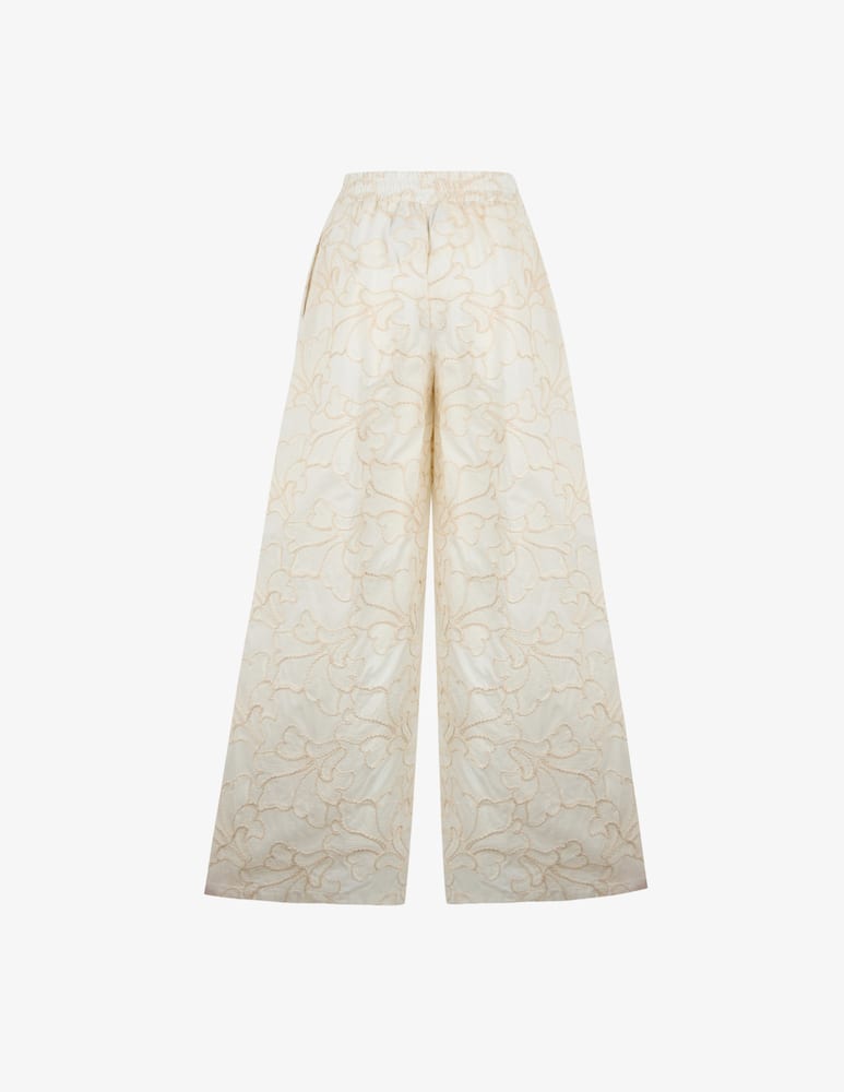 rinascente HAVEONE Embroidered wide leg trousers