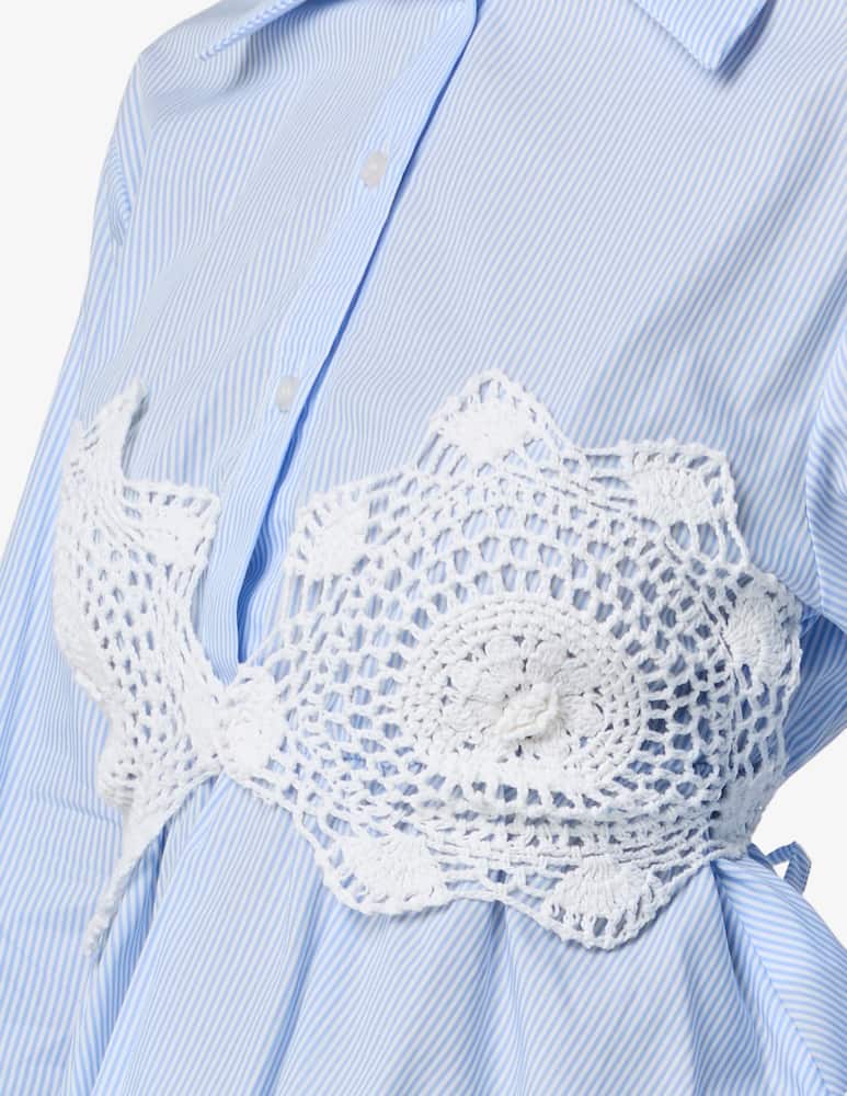 rinascente HAVEONE Camicia crop con inserti crochet