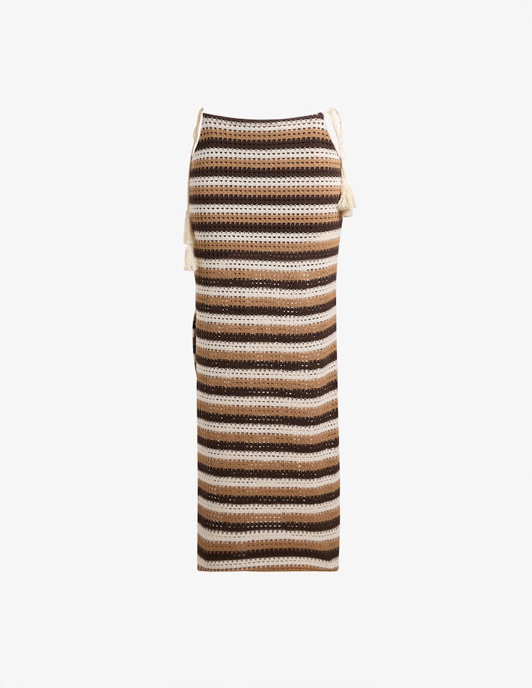 rinascente HAVEONE Crochet striped skirt