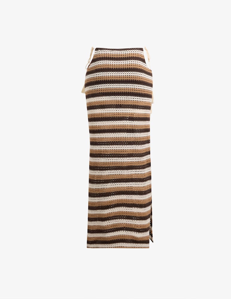 rinascente HAVEONE Crochet striped skirt