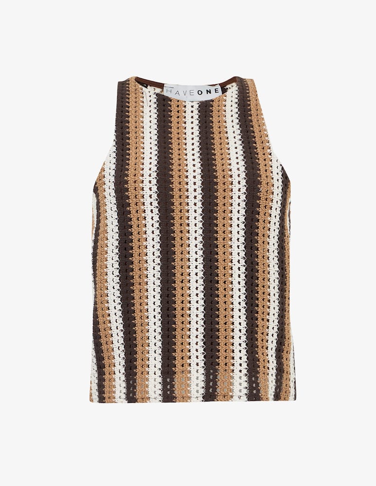 rinascente HAVEONE Crochet striped top