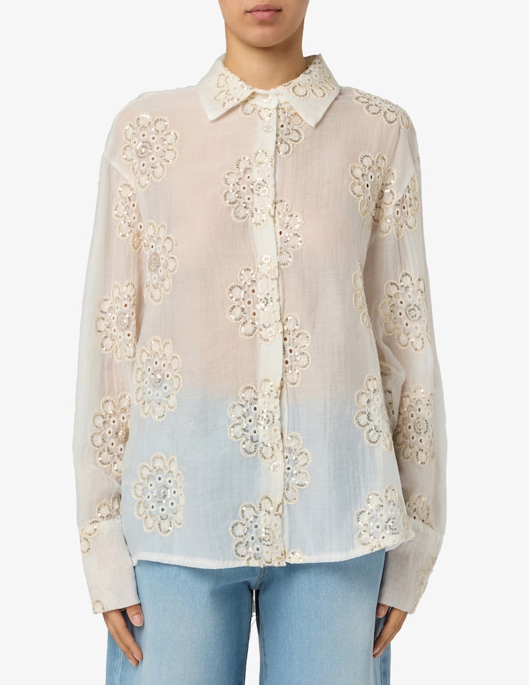 rinascente HAVEONE Floral sequin shirt