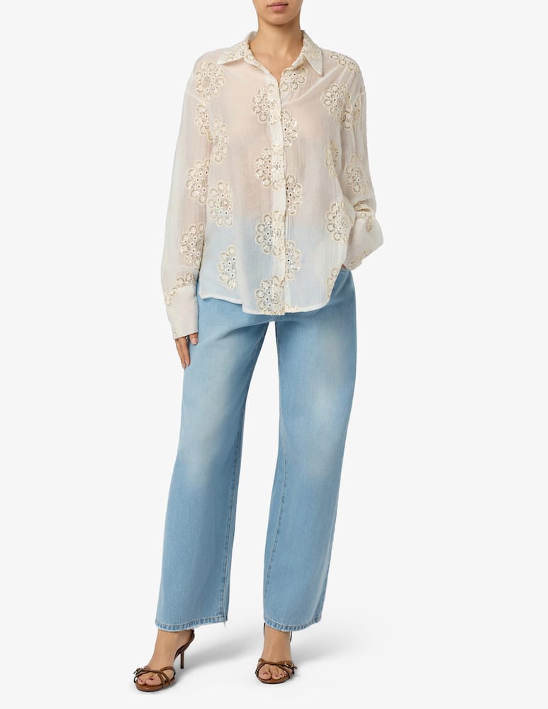 rinascente HAVEONE Floral sequin shirt