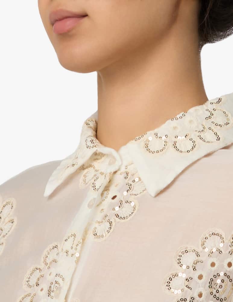 rinascente HAVEONE Floral sequin shirt