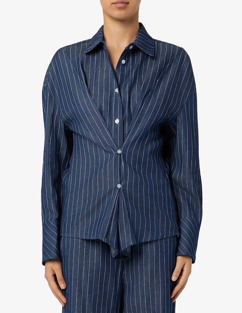 rinascente HAVEONE Camicia gessata lunga manica lunga