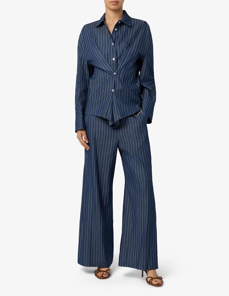 rinascente HAVEONE Camicia gessata lunga manica lunga