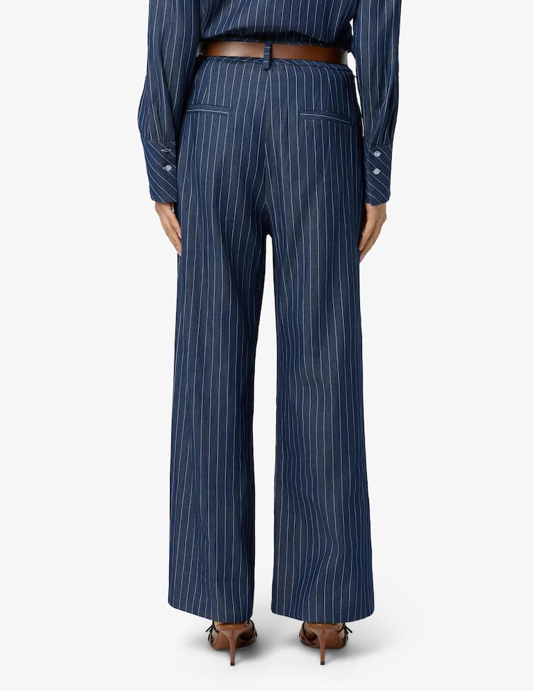 rinascente HAVEONE Pantaloni gessati a gamba ampia