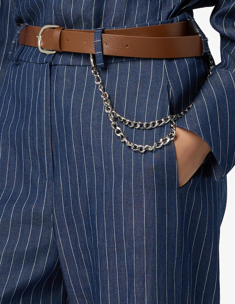 rinascente HAVEONE Pantaloni gessati a gamba ampia