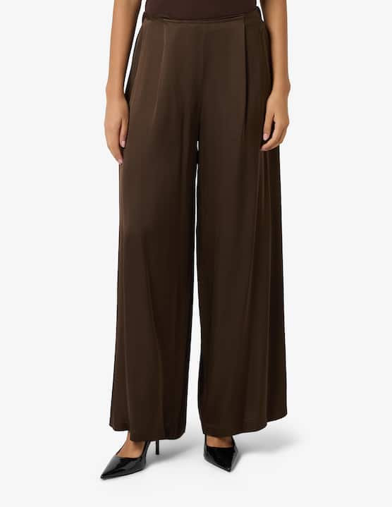 HAVEONE - Relaxed viscose trousers with front pleats - €85,00