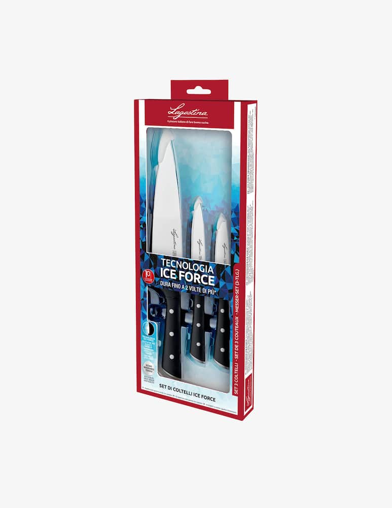 rinascente Lagostina Iceforce Set coltelli da cucina Acciaio inox 3pz