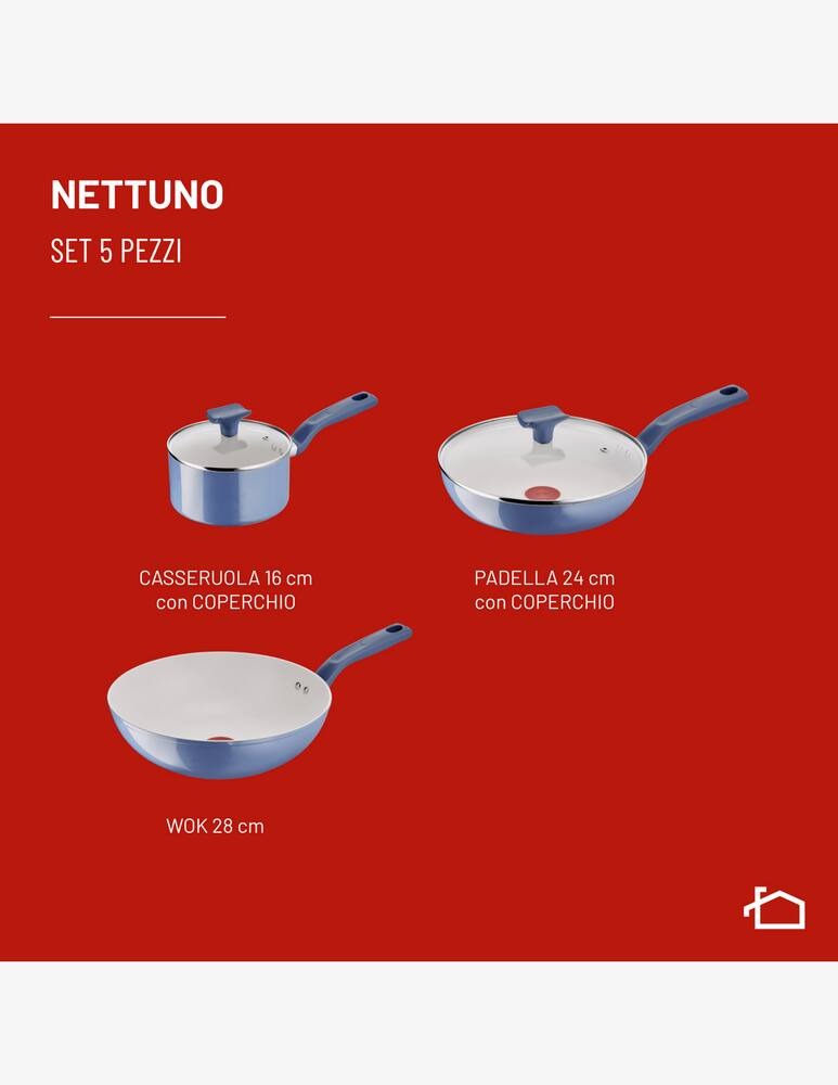 rinascente Lagostina Batteria Nettuno Set 5pz