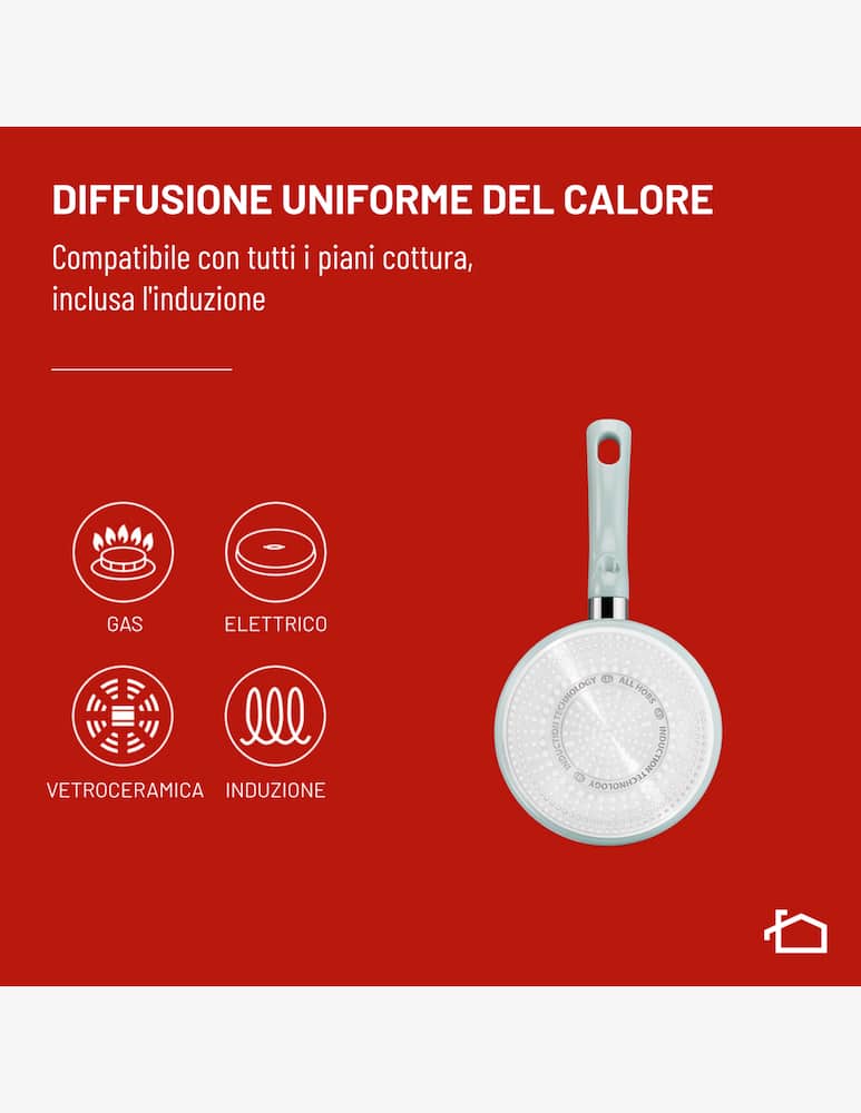rinascente Lagostina Salvia Casseruola Fonda Manico Lungo 16cm