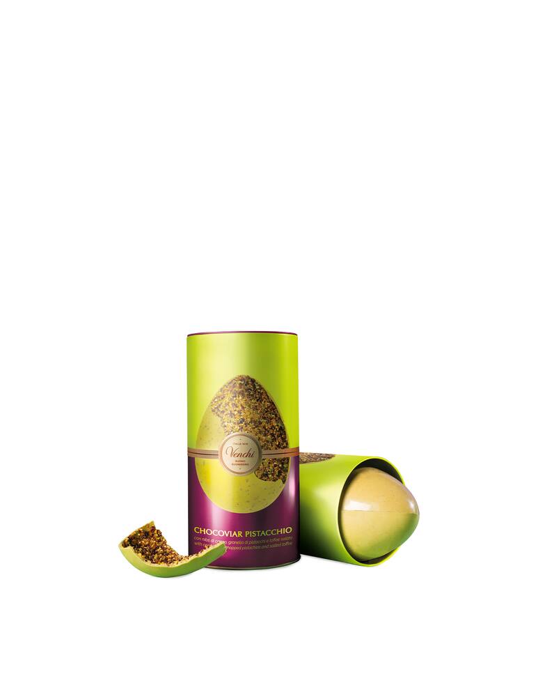 rinascente Venchi Pistacchio Chocoviar Egg in metal tin 330g
