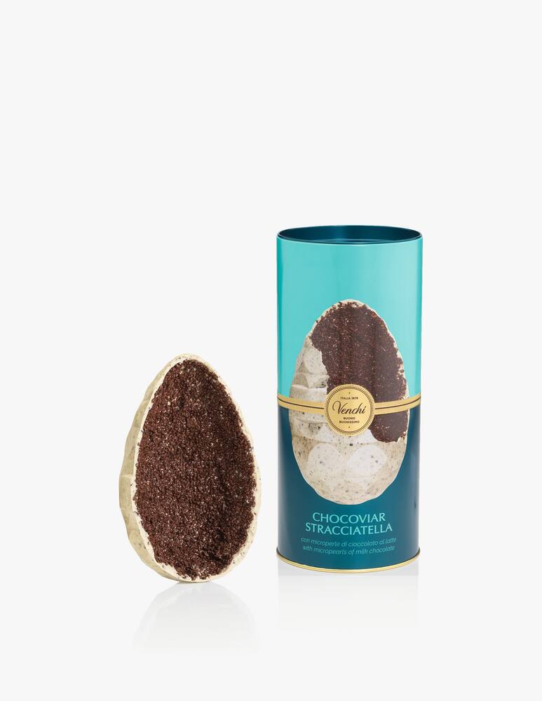 rinascente Venchi Stracciatella Chocoviar Egg In Metal Tin 390g