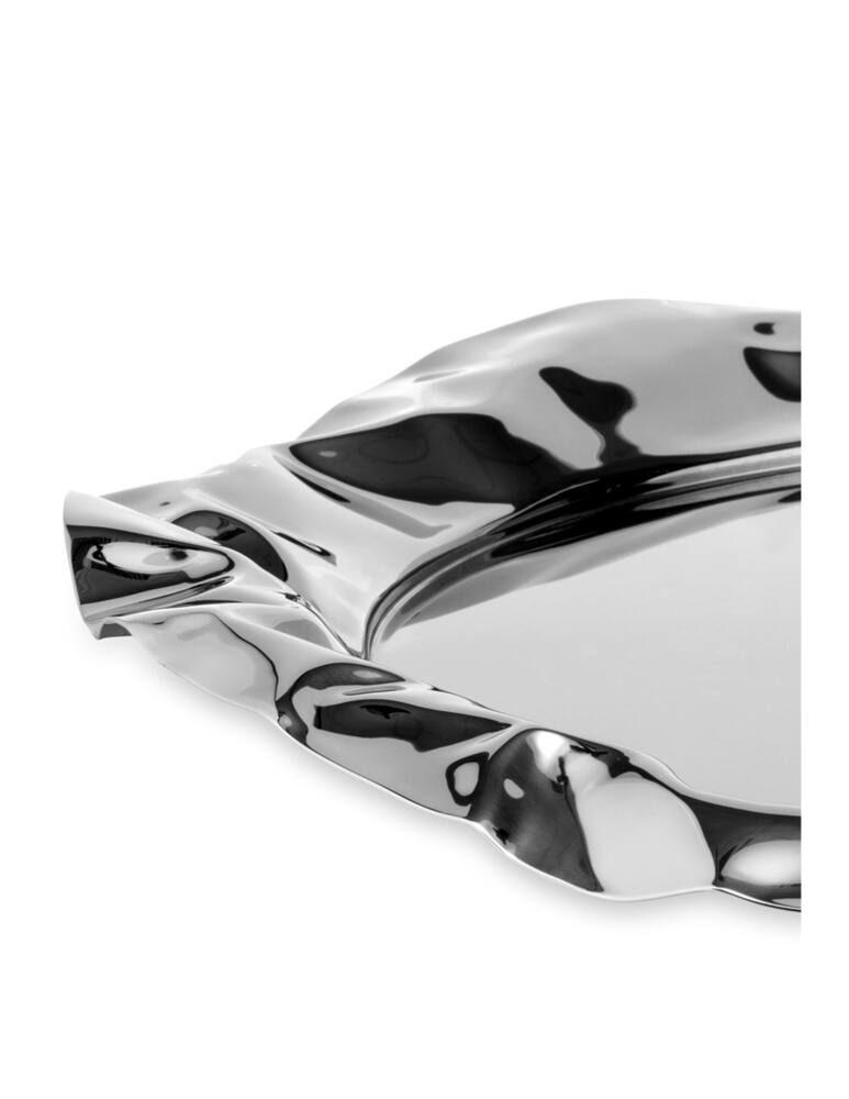 rinascente Alessi Foix  Vassoio Rotondo con Increspature - Argento