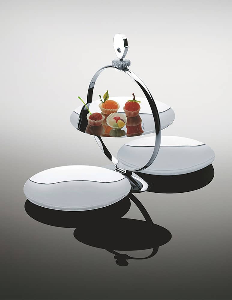 rinascente Alessi Alzata pieghevole Fatman con decoro - Multicolor