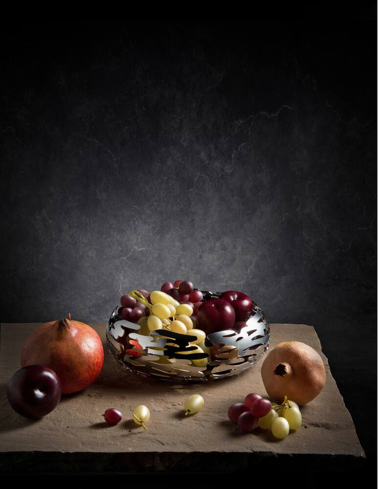 rinascente Alessi Round stainless steel basket