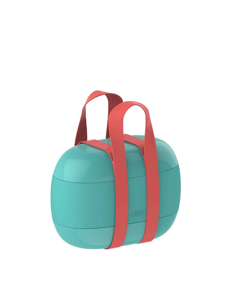 rinascente Alessi Lunch box a tre scomparti Food à porter - azzurro