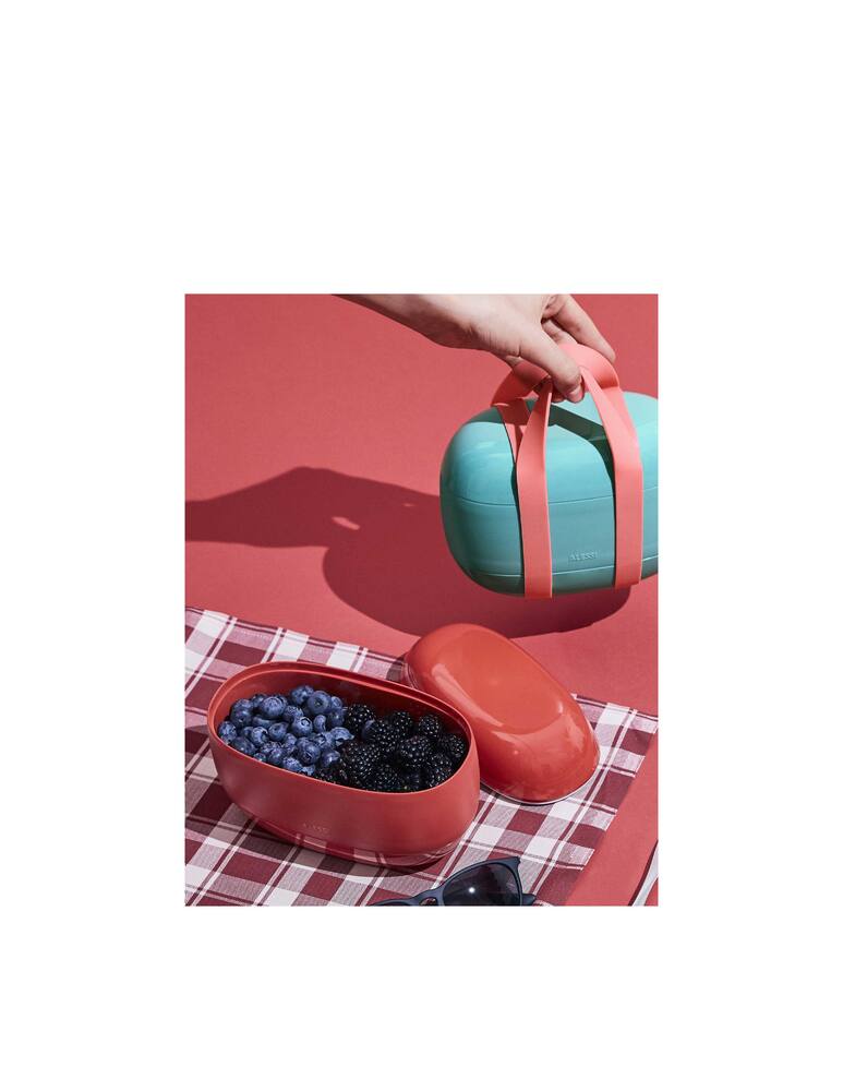 rinascente Alessi Lunch box a tre scomparti Food à porter - azzurro