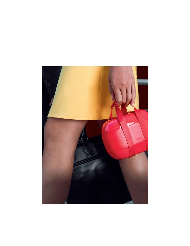 rinascente Alessi Food à porter three-compartment lunch box - red