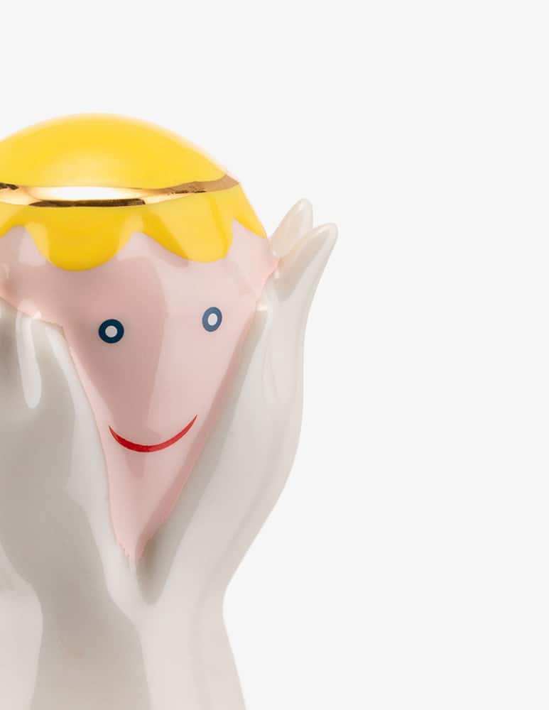 rinascente Alessi Angelo Miracolo Statuina Per Presepe In Porcellana - Multicolor