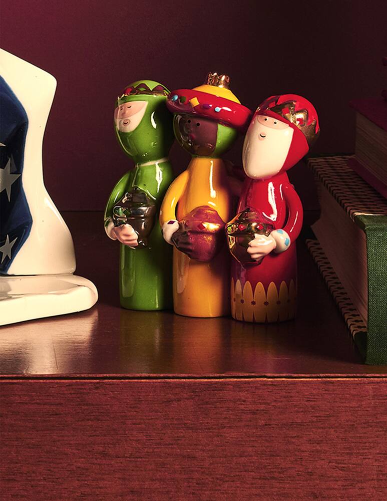rinascente Alessi Alessi Uno, Due, Tre Re Magi Crib Figurine In Porcelain - Multi