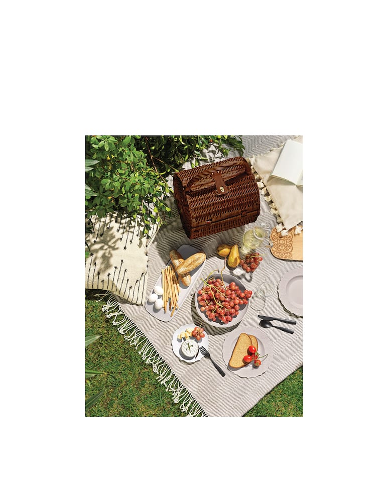 rinascente Alessi Dressed en plein air wicker picnic basket - Grey
