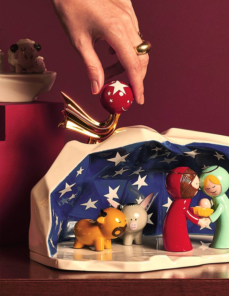 rinascente Alessi Stella Cometa Crib Figurine In Porcelain - Multi