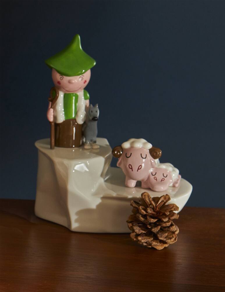 rinascente Alessi Pastorello Crib Figurine In Porcelain - Multi