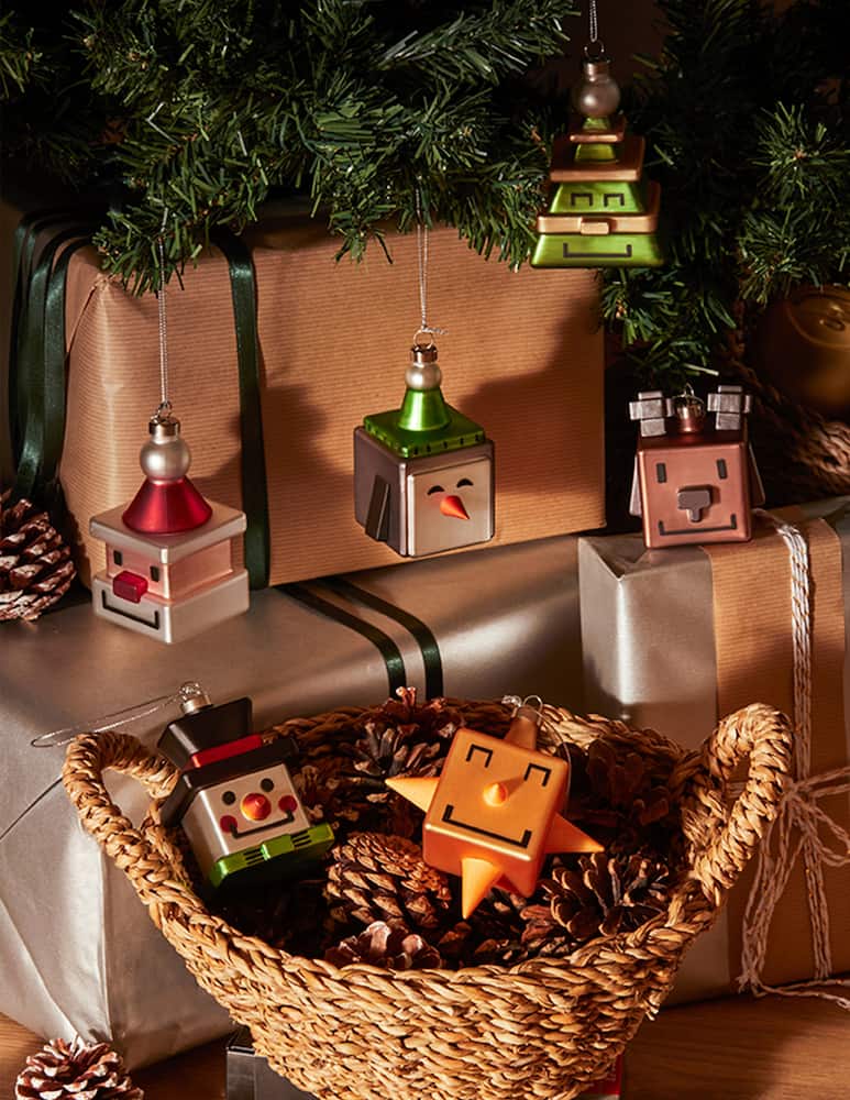 rinascente Alessi Santa Cube Palla Di Natale In Vetro Soffiato - Multicolor