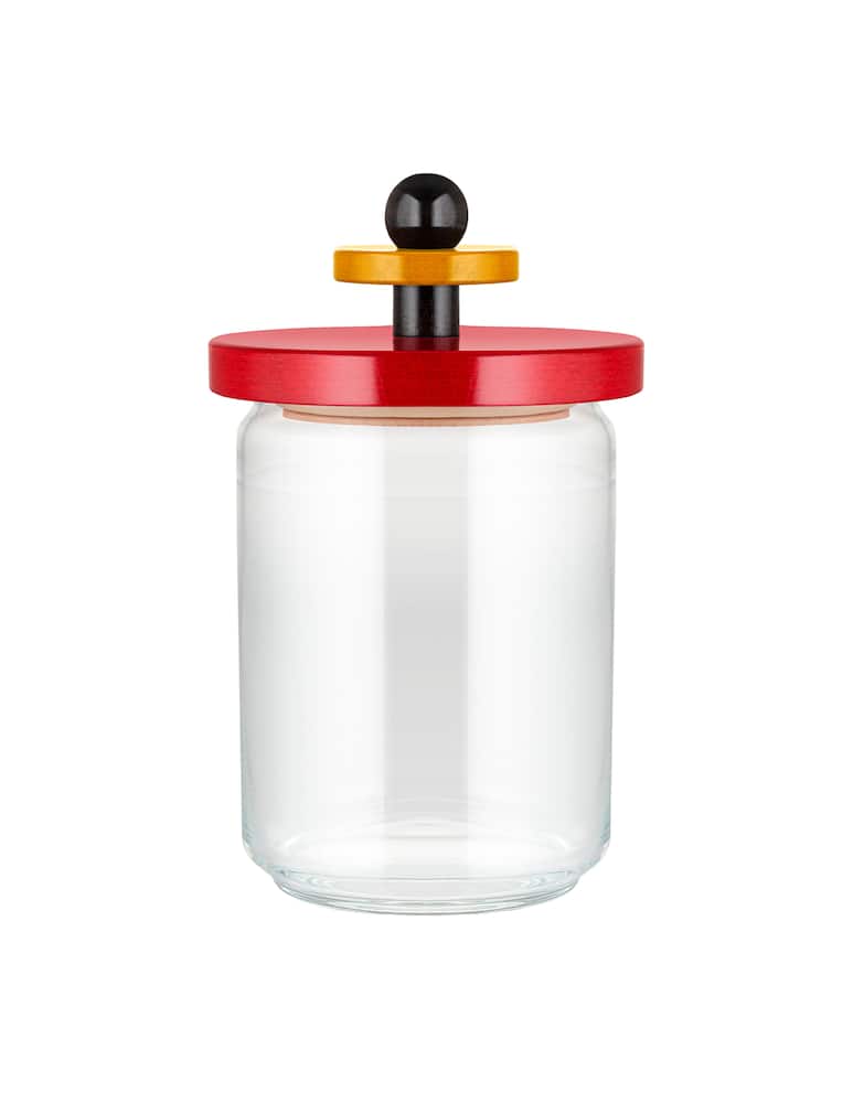 Alessi Glass 100 Values Collection jar hermetic lid in beech-wood - picture 1 Alessi Glass 100 Values Collection jar hermetic lid in beech-wood - picture 1