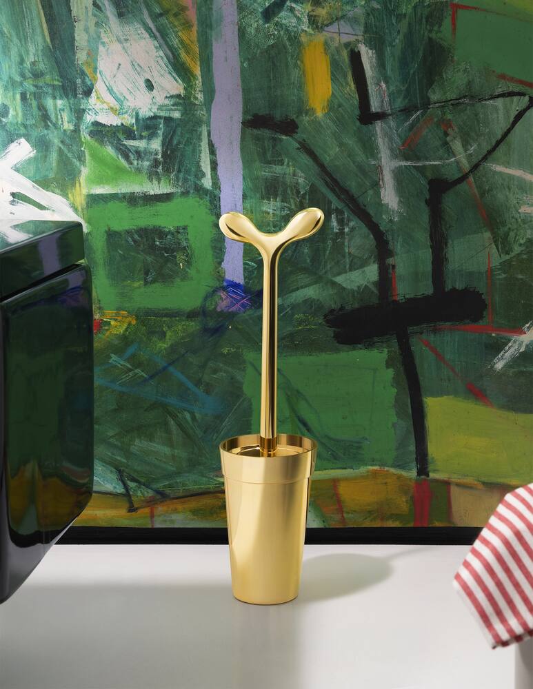 rinascente Alessi Merdolino Gold Scopino da Bagno - Oro