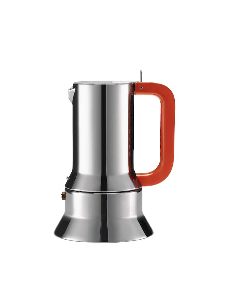 rinascente Alessi 100 Values Collection Espresso Coffee Maker 6 Cups - Orange