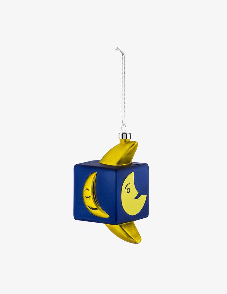 rinascente Alessi Mooncube  Hand-Decorated Glass Christmas Bauble - Multi