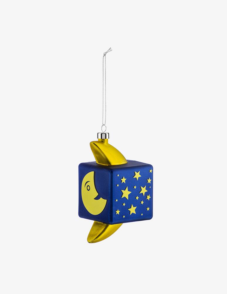 rinascente Alessi Mooncube  Hand-Decorated Glass Christmas Bauble - Multi
