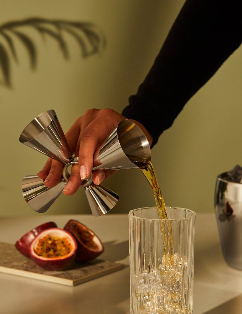 rinascente Alessi The Tending Box  Quadri Combo Jigger - Argento