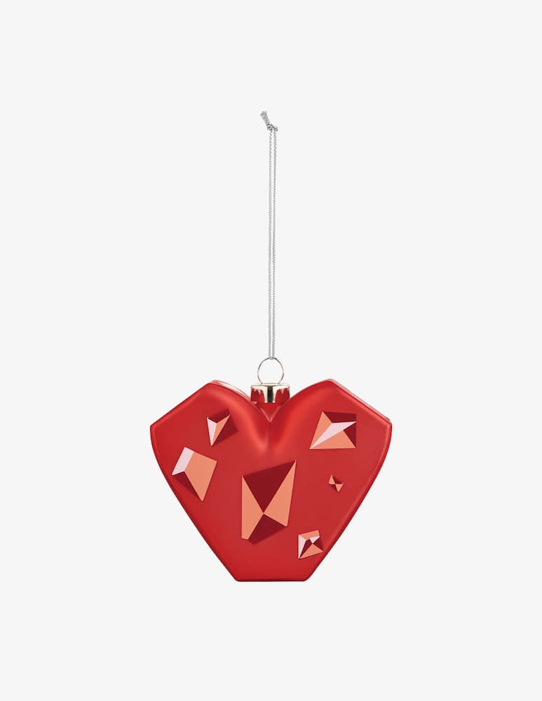 rinascente Alessi Amore Al Cubo Hand-Decorated Glass Christmas Bauble - Multi