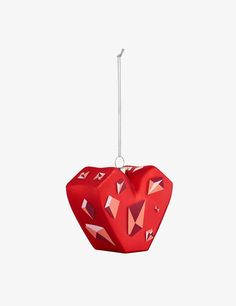 rinascente Alessi Amore Al Cubo Hand-Decorated Glass Christmas Bauble - Multi