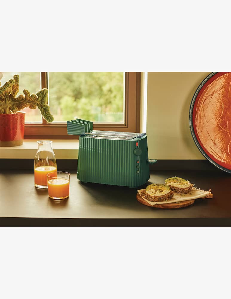 Alessi "Plissè" Toaster In Thermoplastic Resin, Green. European Plug. 850W - picture 2 Alessi "Plissè" Toaster In Thermoplastic Resin, Green. European Plug. 850W - picture 2