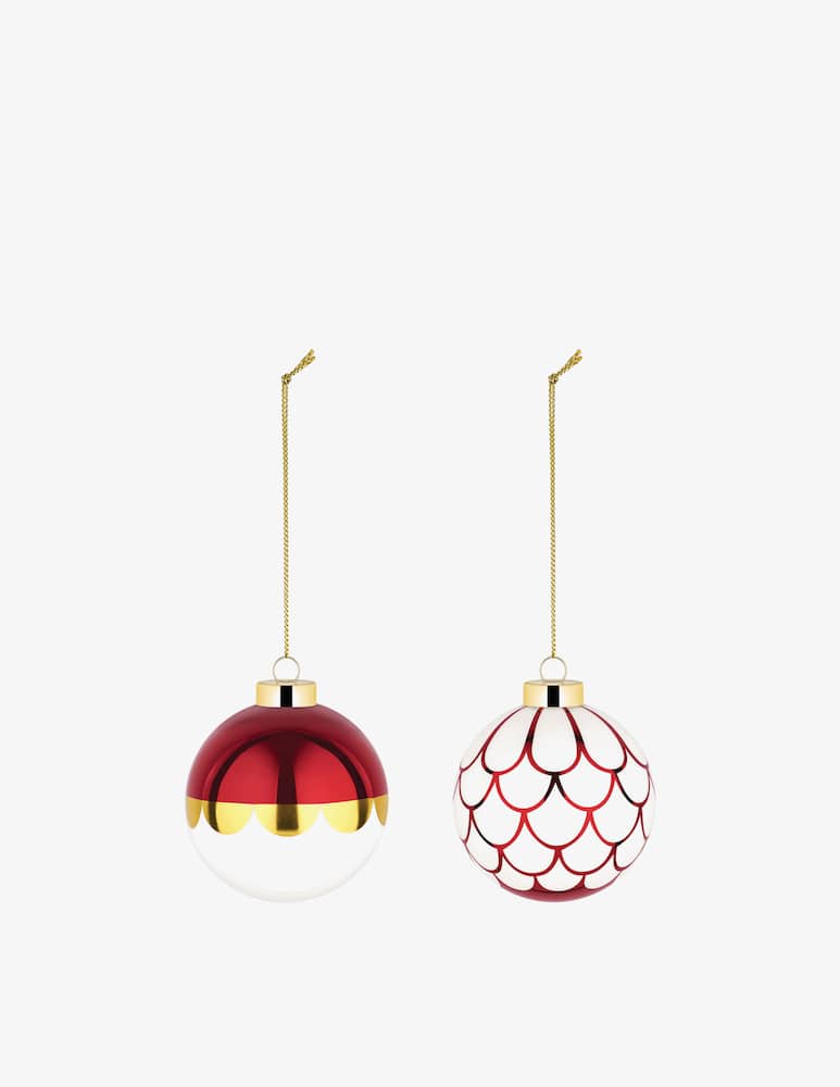 Alessi Delight Christmas bauble set 2pcs - picture 1 Alessi Delight Christmas bauble set 2pcs - picture 1