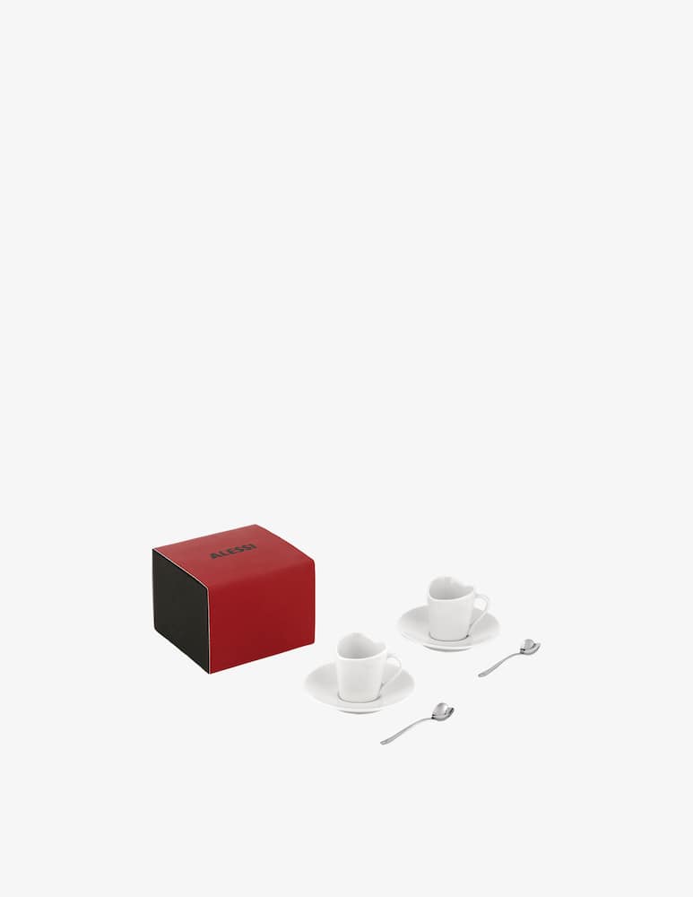 rinascente Alessi To Set Of 2 Coffee Cups With Spoons